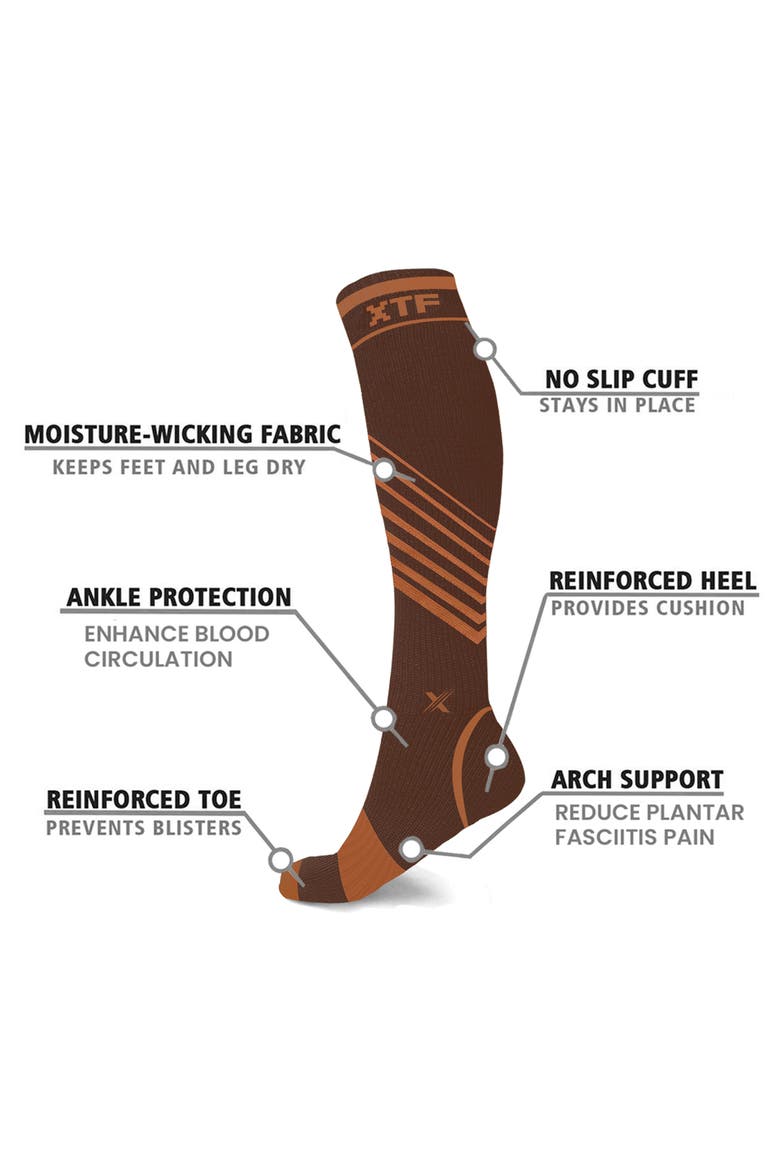 3-Pack Copper Infused Knee Length Compression Socks, Alternate, color, MIX
