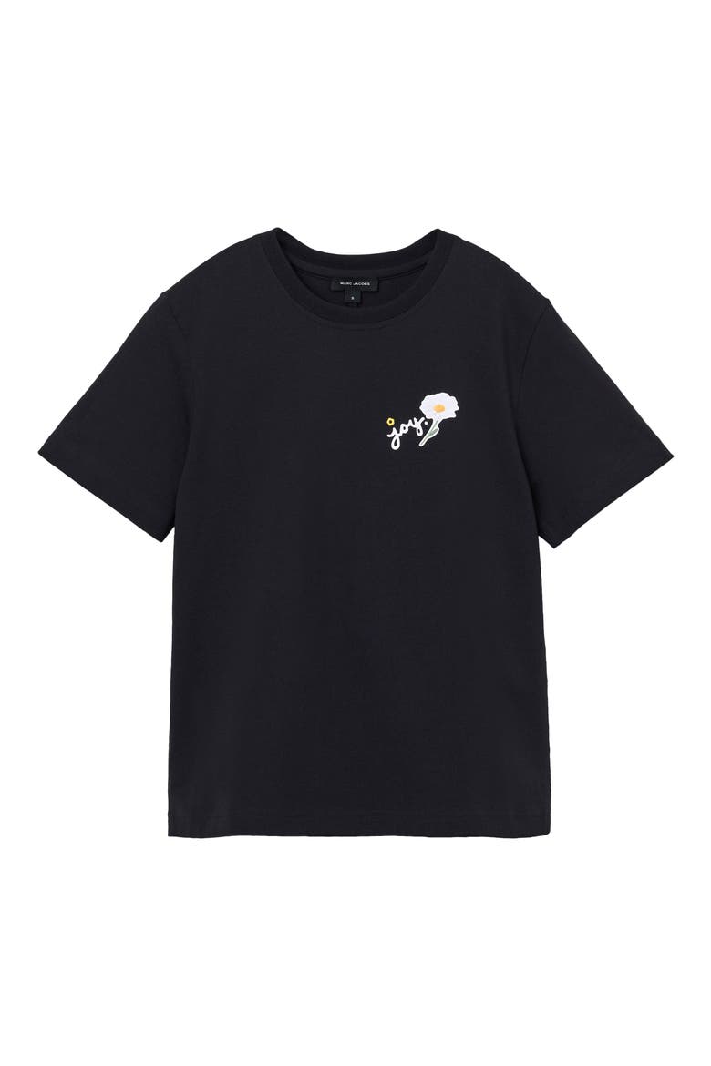 Marc Is Joy Daisy Graphic Baby T-Shirt, Alternate, color, BLACK
