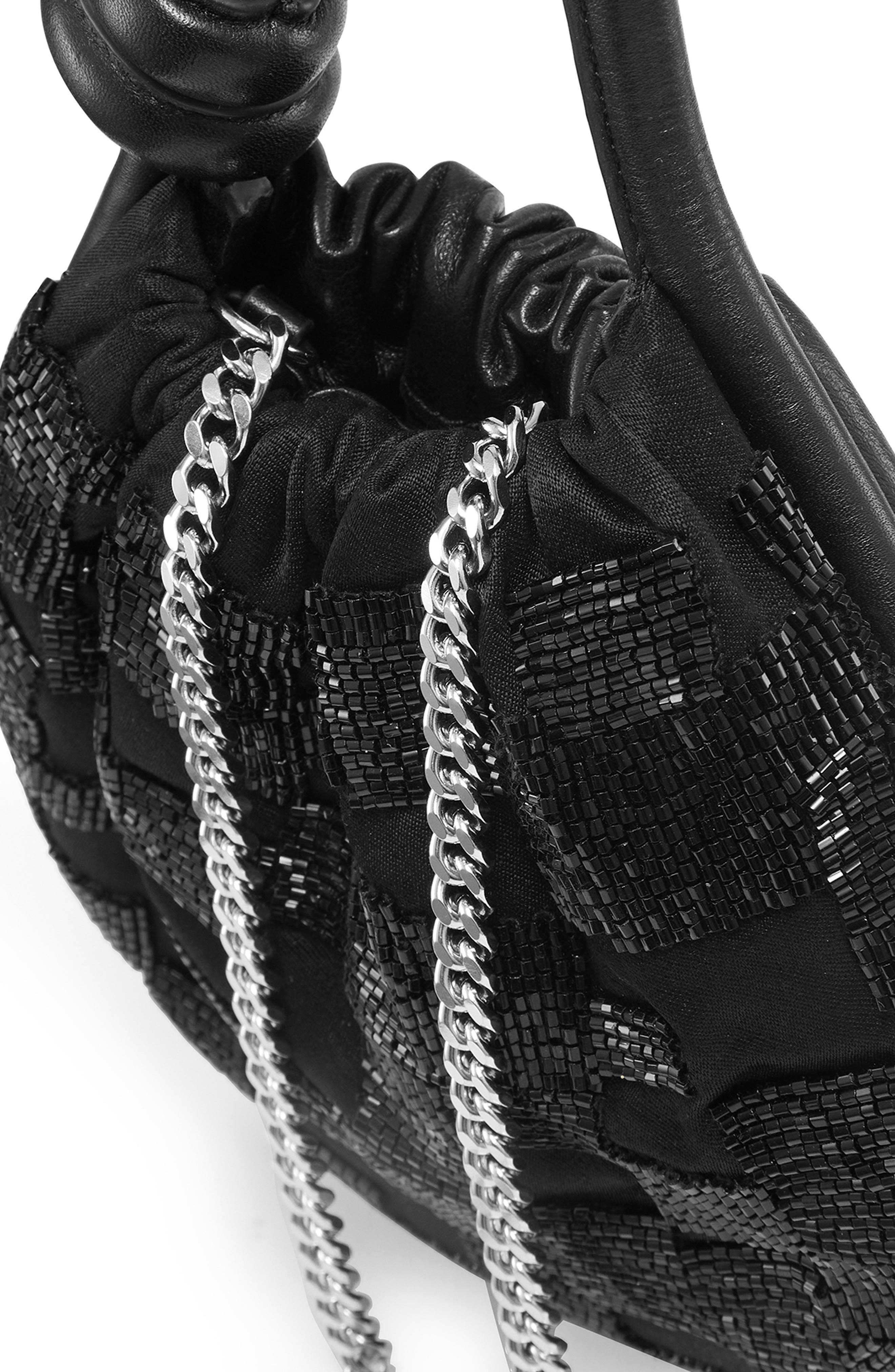 Ina Mini Potli Wave Quilt Bag, Alternate, color, BLACK/ GOLD MULTI