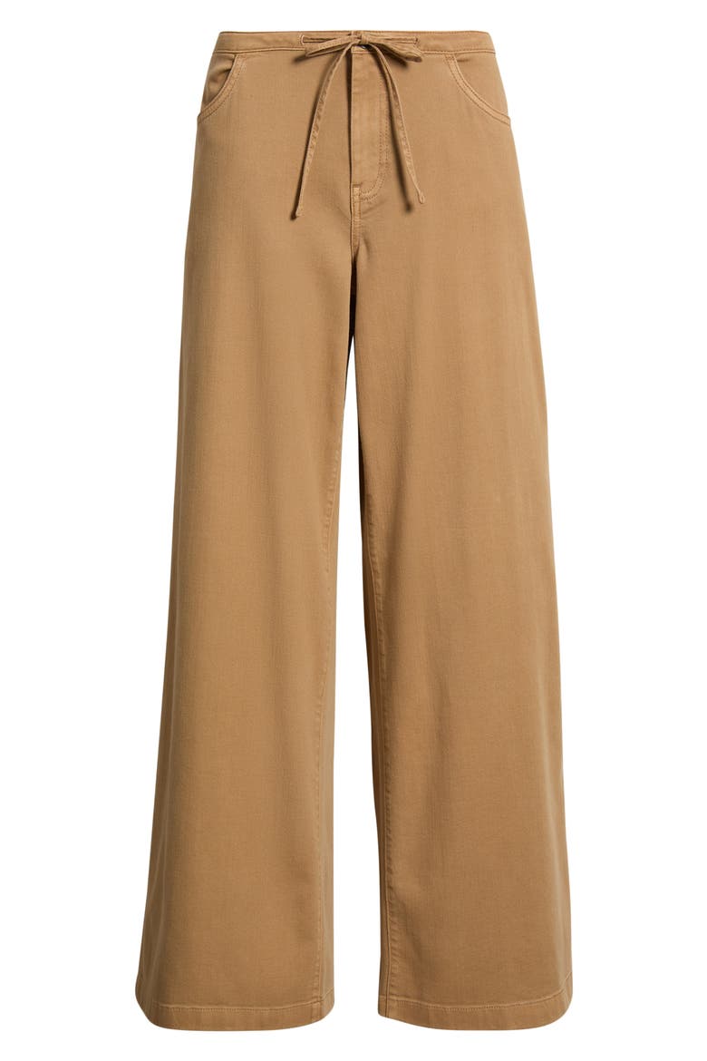 Stretch Twill Wide Leg Pants, Alternate, color, TAN TIGER