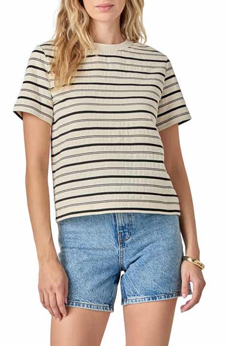 English Factory Stripe Cotton T-Shirt