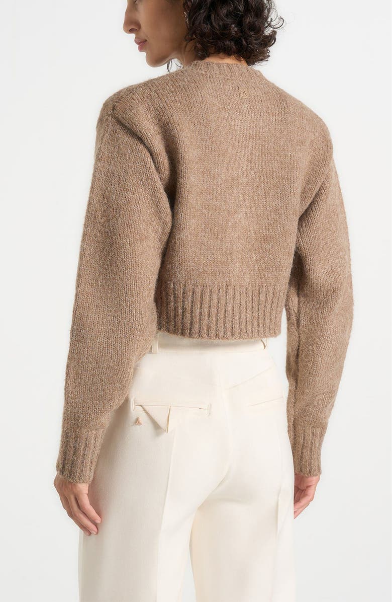 Manière De Voir Caren Brushed Wool Knit Cardigan, Alternate, color, Beige
