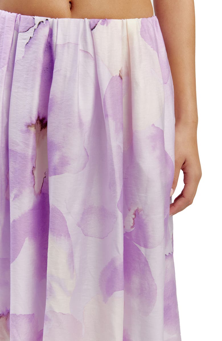 Bardot Leia Floral Midi Skirt, Alternate, color, Lavender Floral
