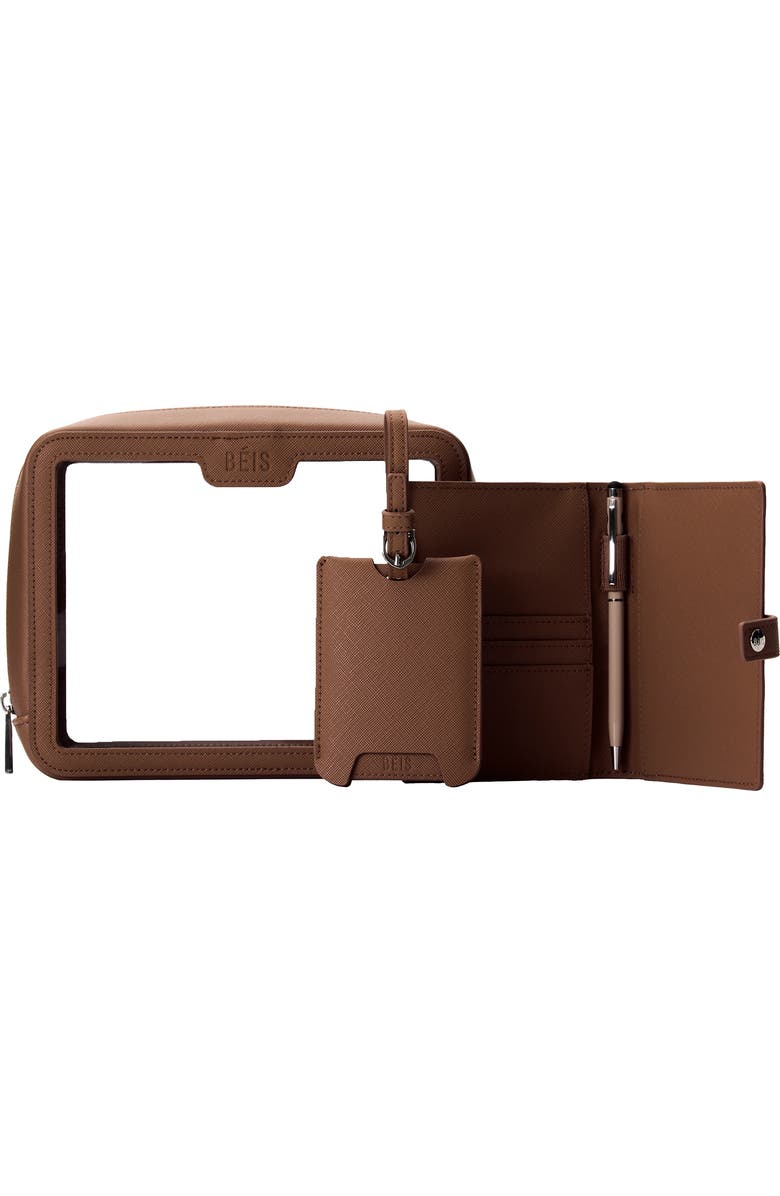 Béis The Passport Holder & Luggage Tag Set, Alternate, color, Maple