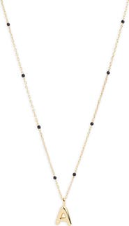 Argento Vivo Sterling Silver Initial Pendant Necklace