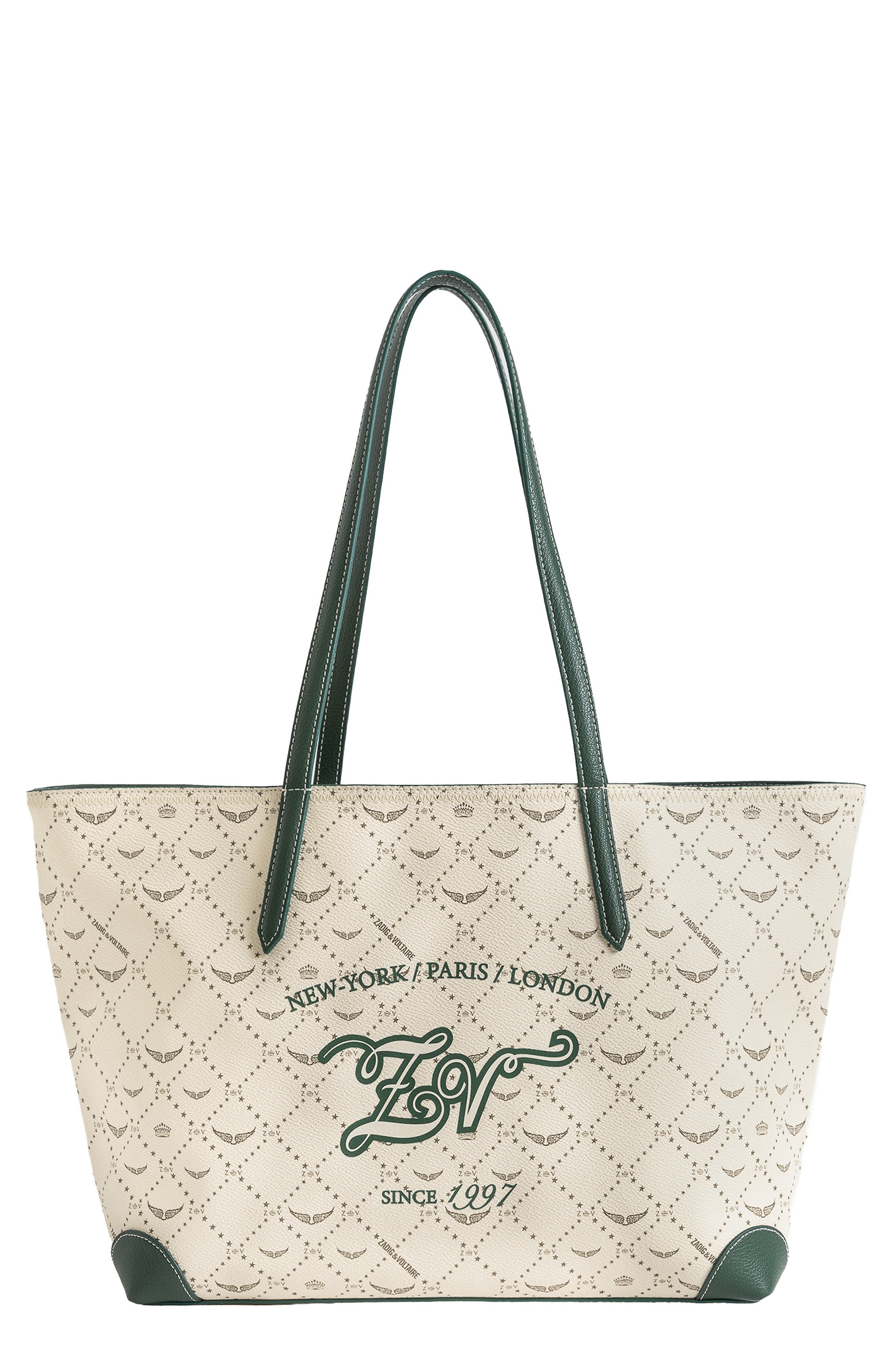 Z Shopper Monogram Tennis Tote, Main, color, FLASH