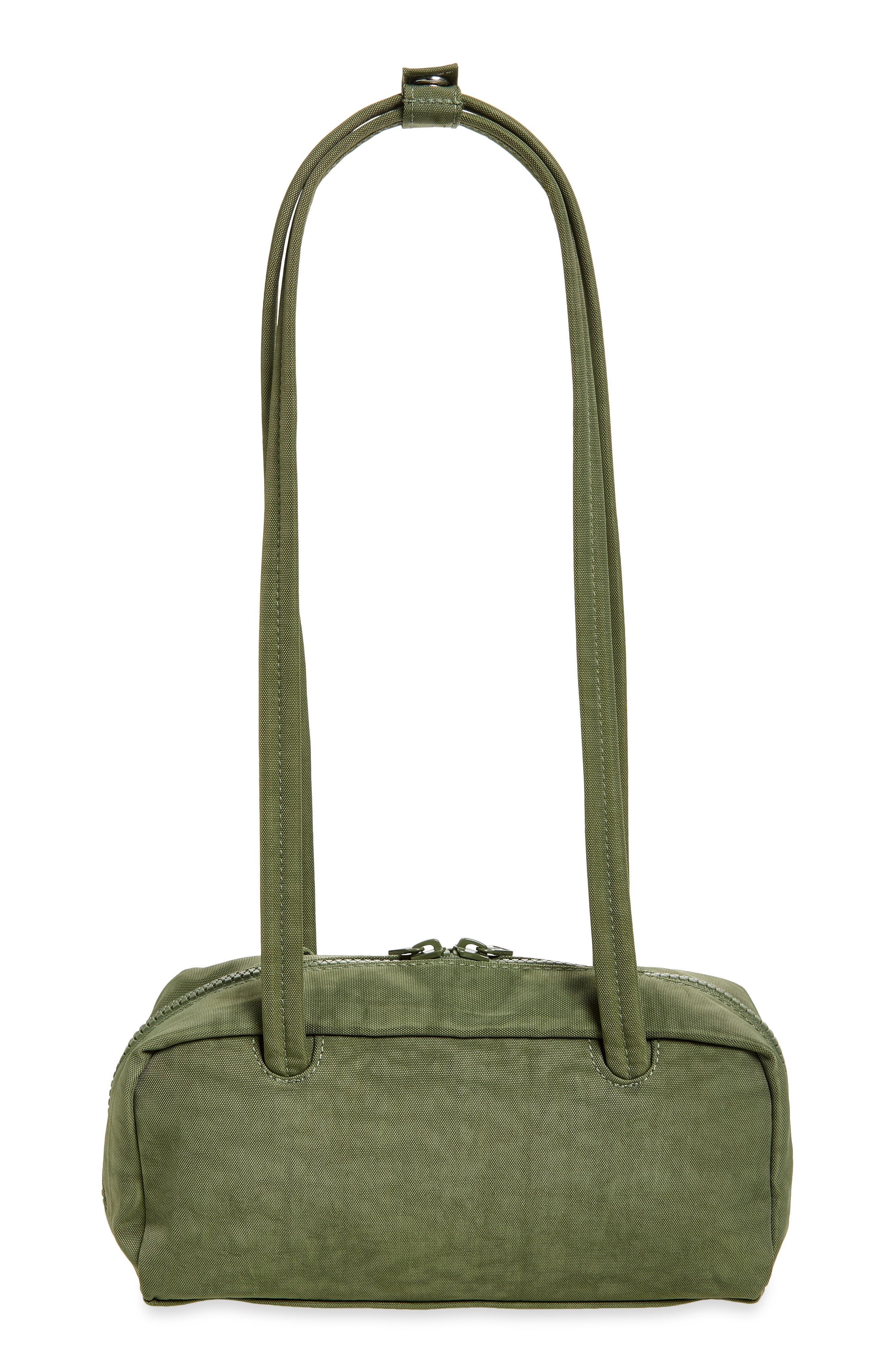 Small Recycled Nylon Bowler Bag, Alternate, color, CAPER