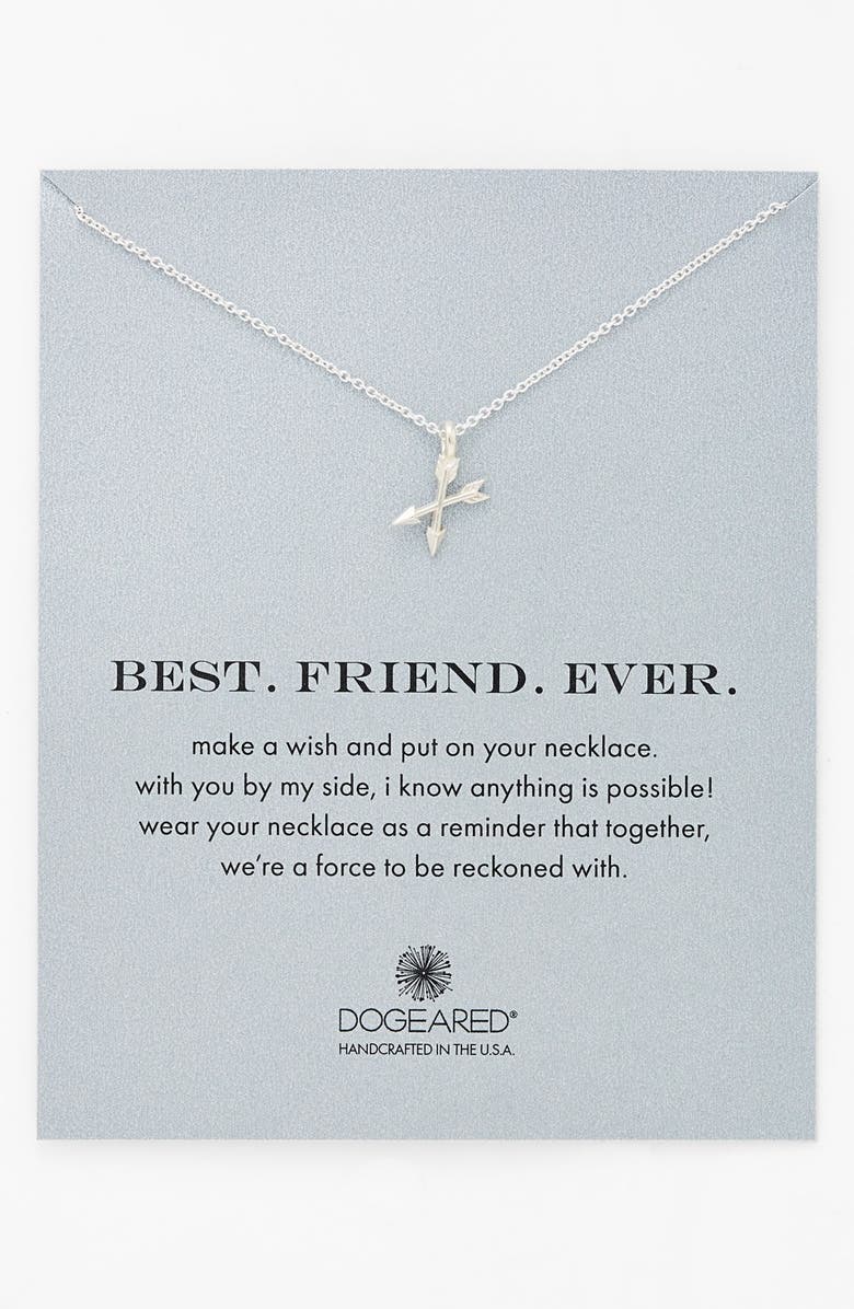 Dogeared 'Best. Friend. Ever.' Pendant Necklace, Main, color, 