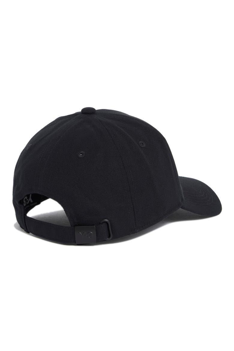 Y-3 Logo Baseball Cap, Alternate, color, BLACK