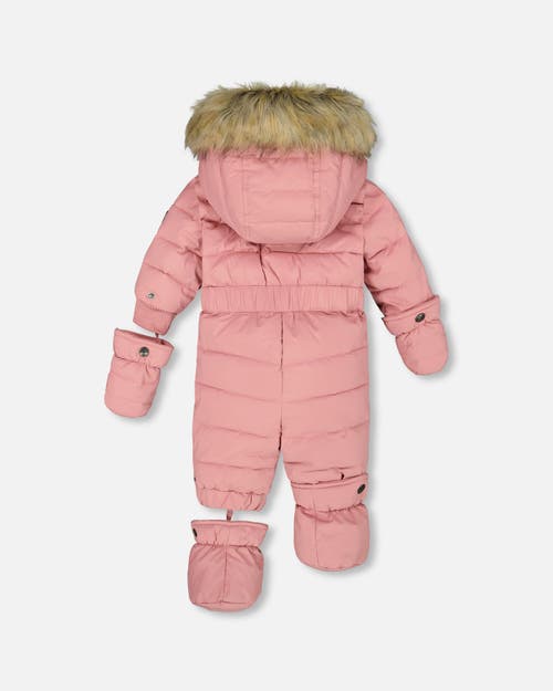 Deux Par Deux Baby Girl One-piece Original Puffy Snowsuit In Pink