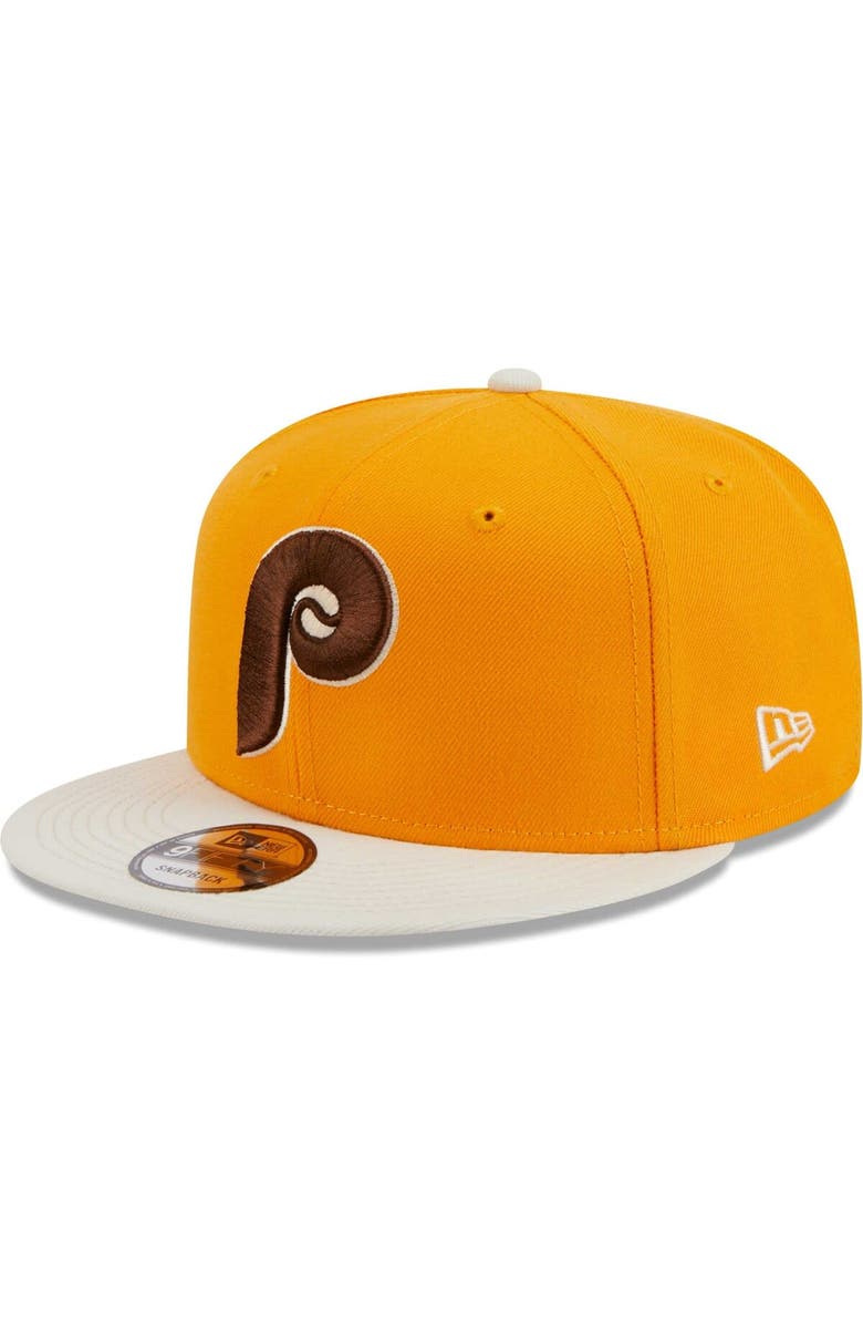 New Era Men's New Era Gold Philadelphia Phillies Tiramisu  9FIFTY Snapback Hat, Main, color, 