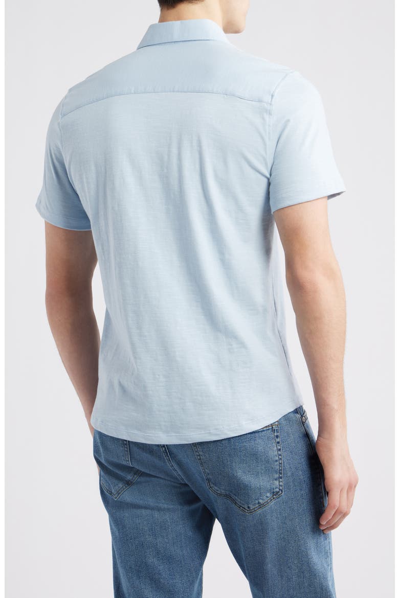 Kimberton Short Sleeve Knit Button-Up Shirt, Alternate, color, CLOUDY BLUE