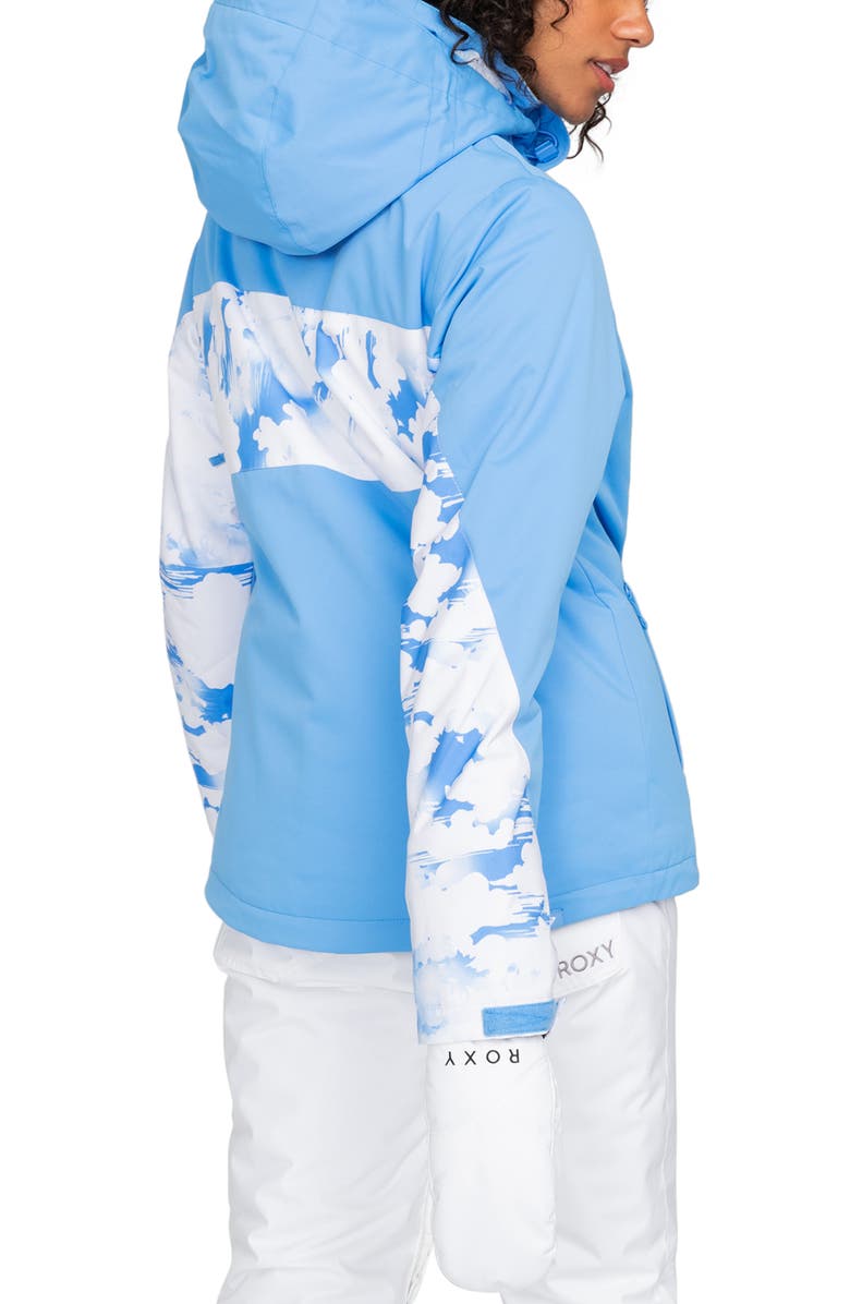 Roxy Jetty Block Durable Water Repellent Hooded Technical Snow Jacket, Alternate, color, 