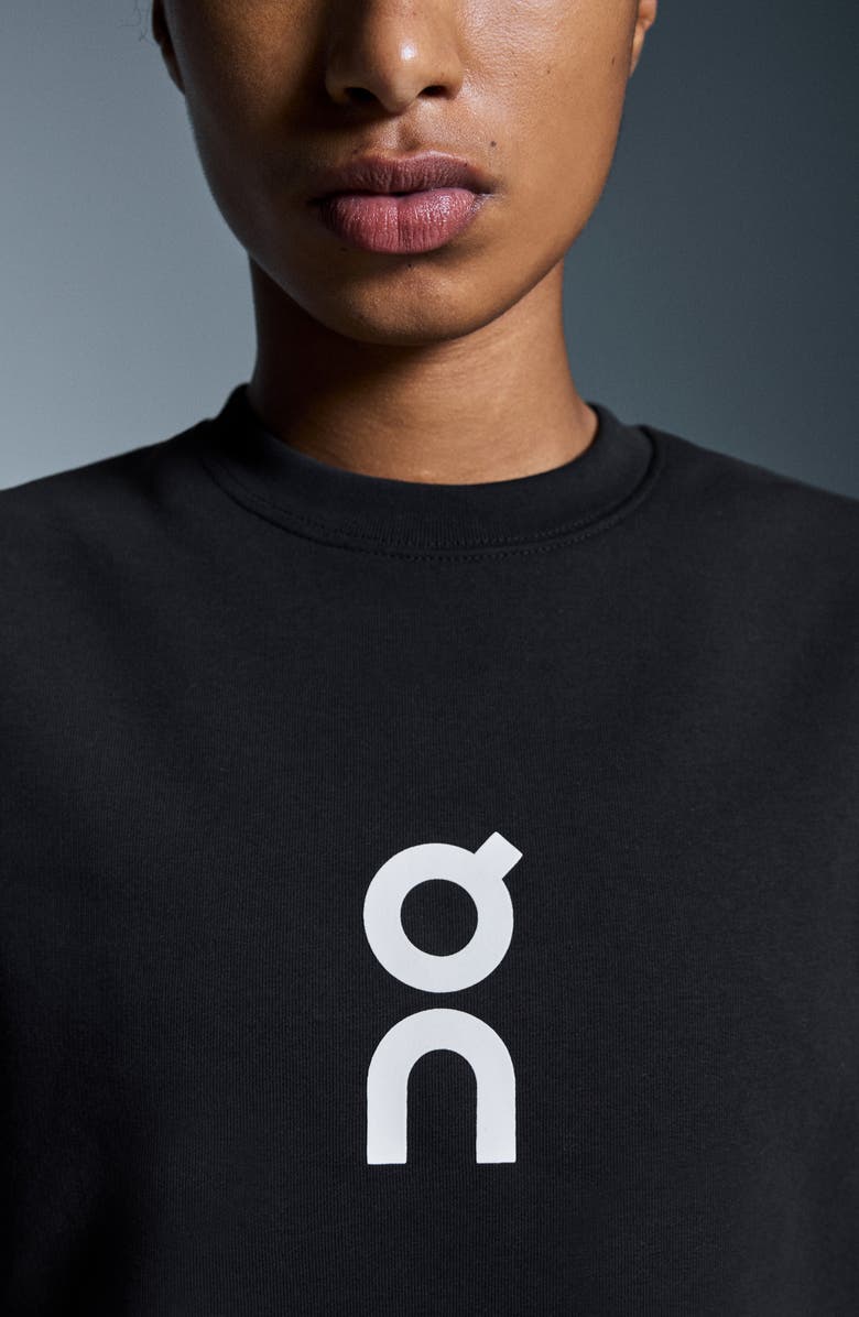 On Club Logo Crop Muscle Tank, Alternate, color, Black