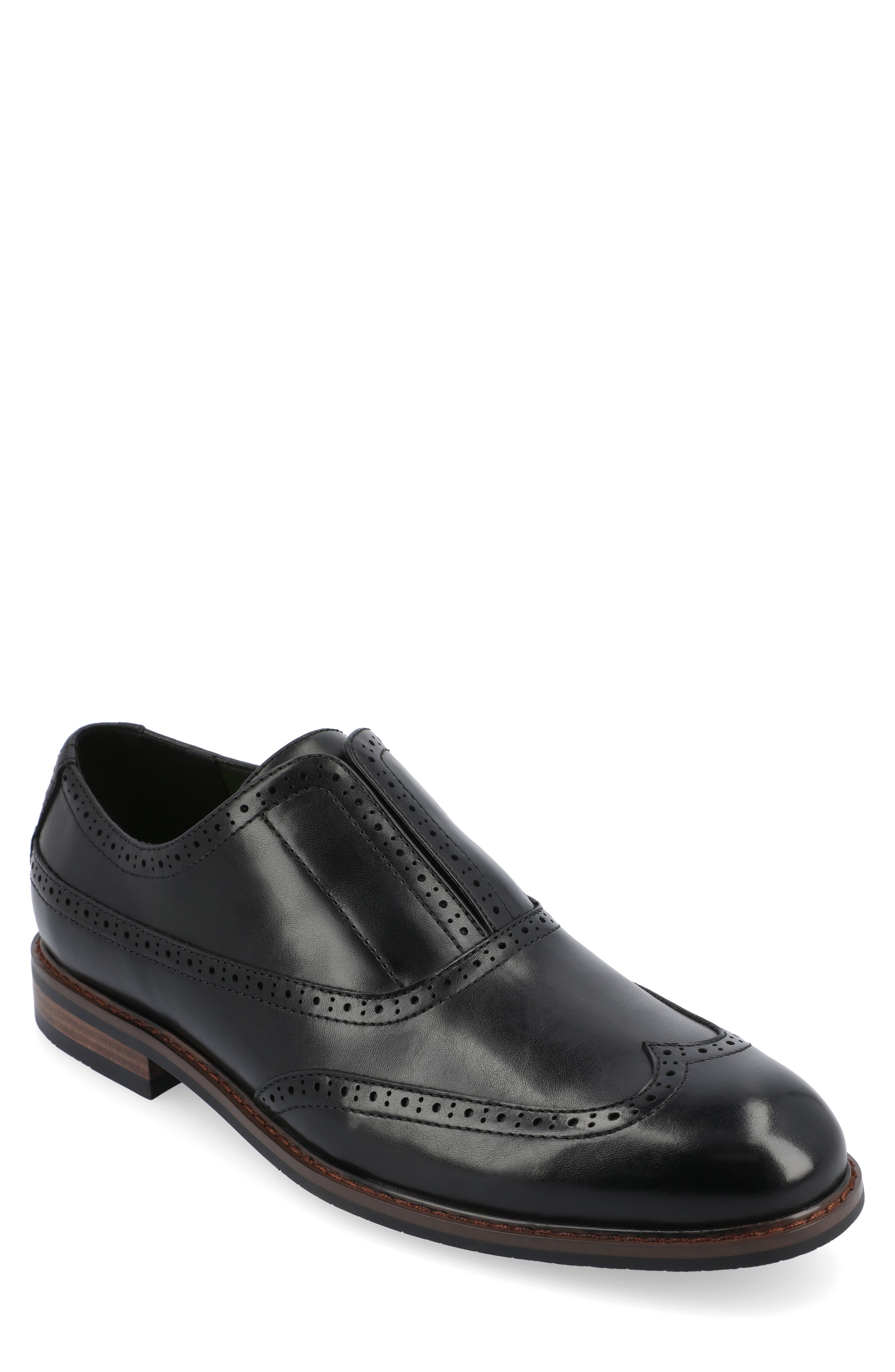 VANCE CO Nikola Tru Comfort Wingtip Slip-On Oxford