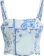 Favorite Daughter There For You Linen Crop Top