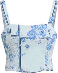 Favorite Daughter There For You Linen Crop Top