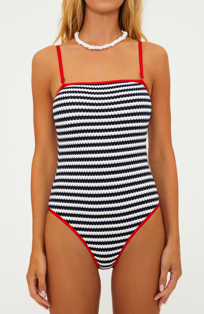 Beach Riot Amber One-Piece Swimsuit, Alternate, color, Indigo Mid