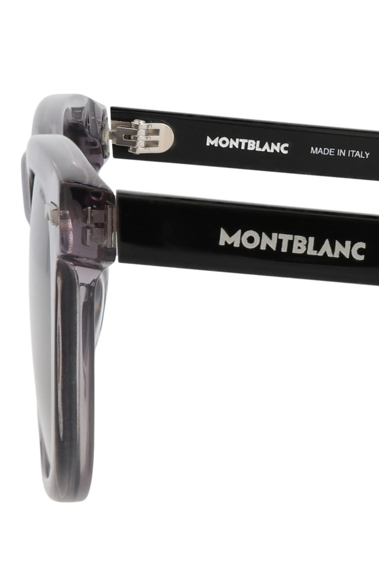 Montblanc 53mm Square Sunglasses, Alternate, color, Grey Black Smoke