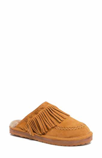 Fallon Fringe Faux Fur Mule Slipper