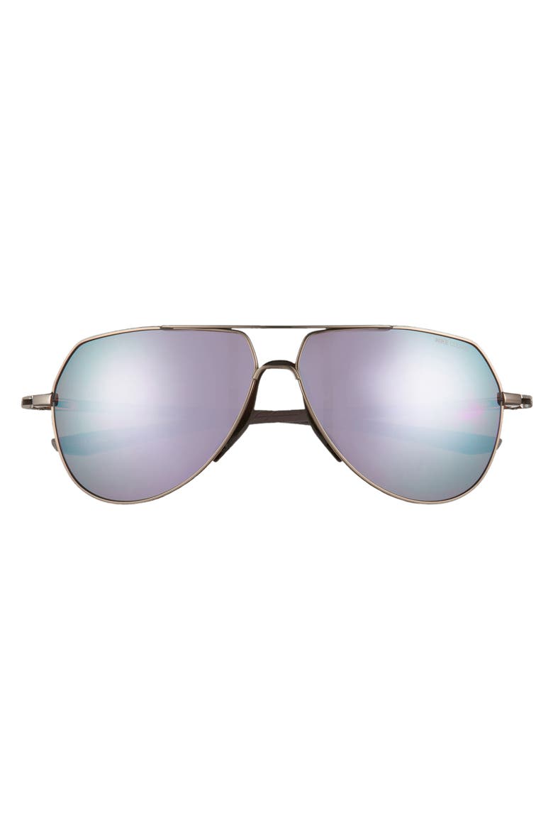 Outrider E 62mm Oversize Aviator Sunglasses, Alternate, color, PEWTER/ GOLF MILKY BLUE