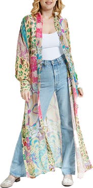 SAACHI Floral Print Cover-Up Kaftan