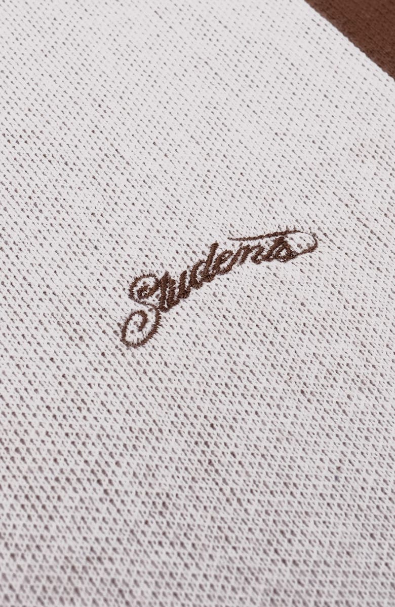 STUDENTS Umpire Stripe Half Zip Polo, Alternate, color,