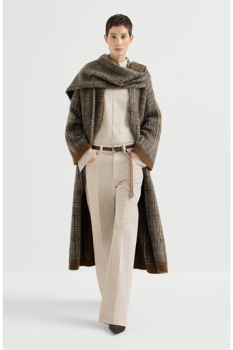 Dyed denim contemporary loose trousers, Alternate, color, Sand