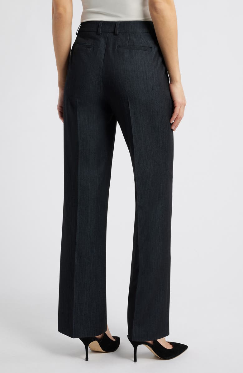 Anne Klein Flat Front Mid Rise Wide Leg Pants, Alternate, color, 