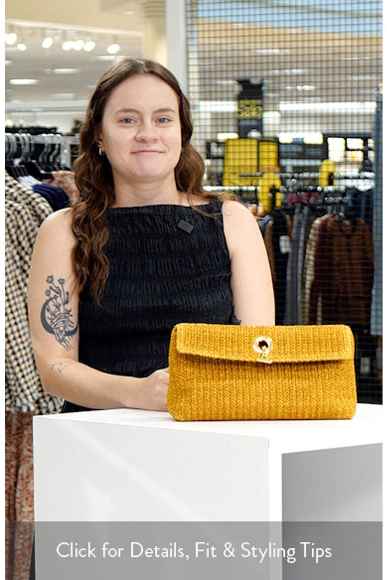 Anchor Raffia Clutch video