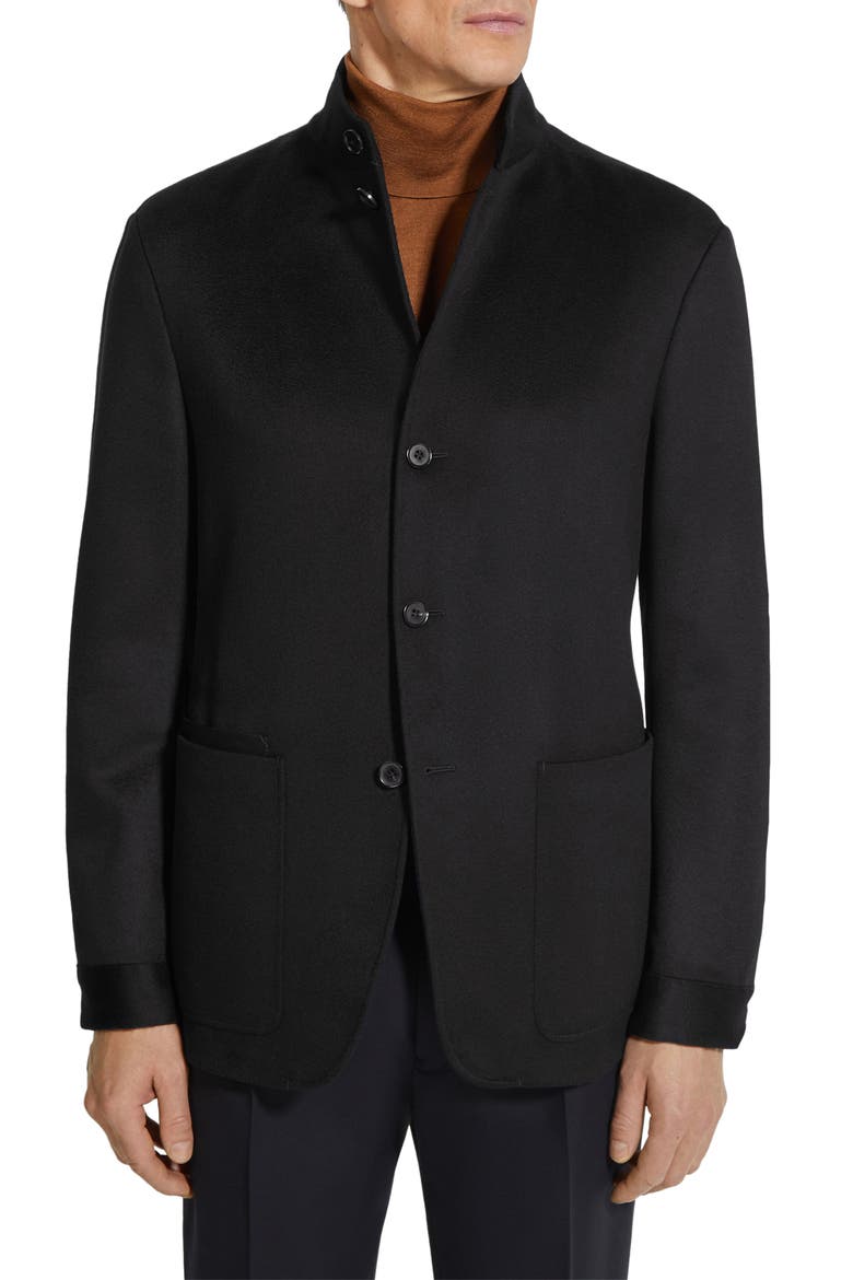 Oasi Cashmere II Conte Jacket, Main, color, BLACK