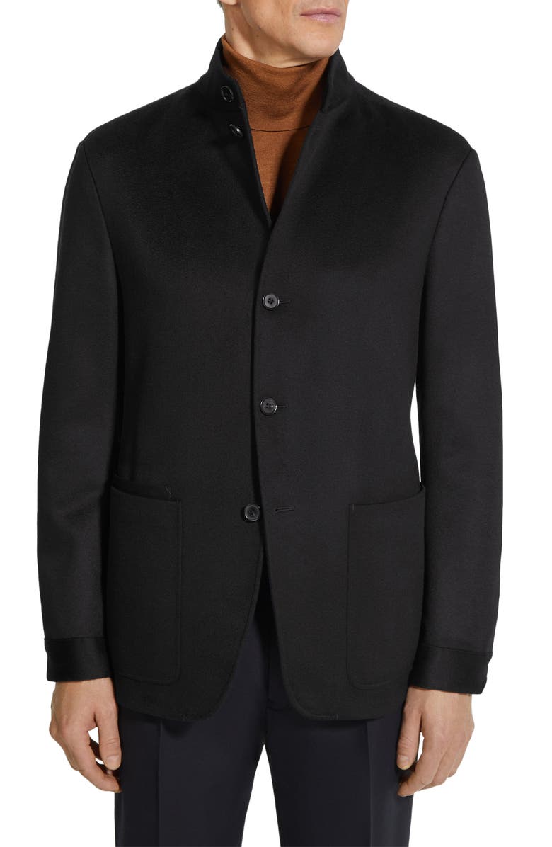 ZEGNA Oasi Cashmere II Conte Jacket, Main, color, Black