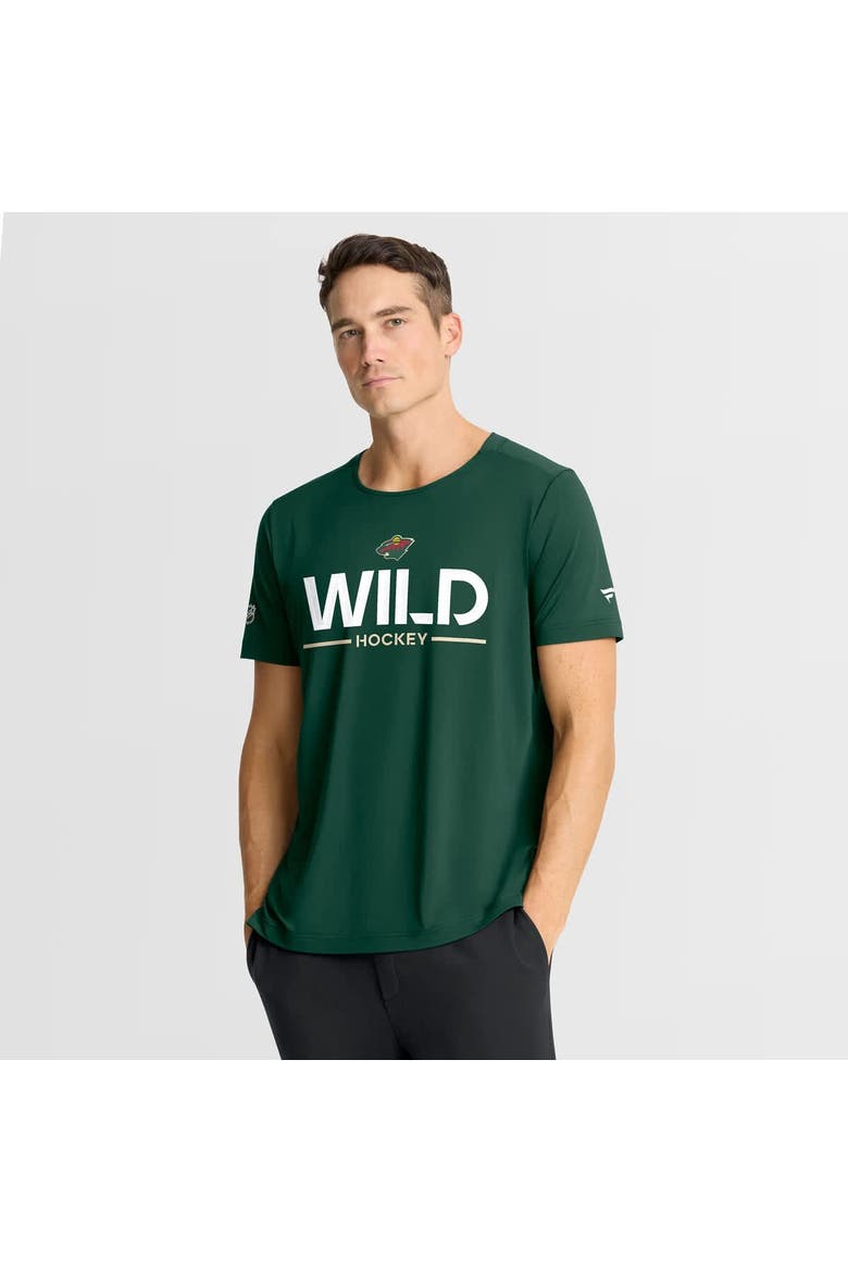 Men's Fanatics Green Minnesota Wild Authentic Pro Rink Tech T-Shirt, Main, color, Green