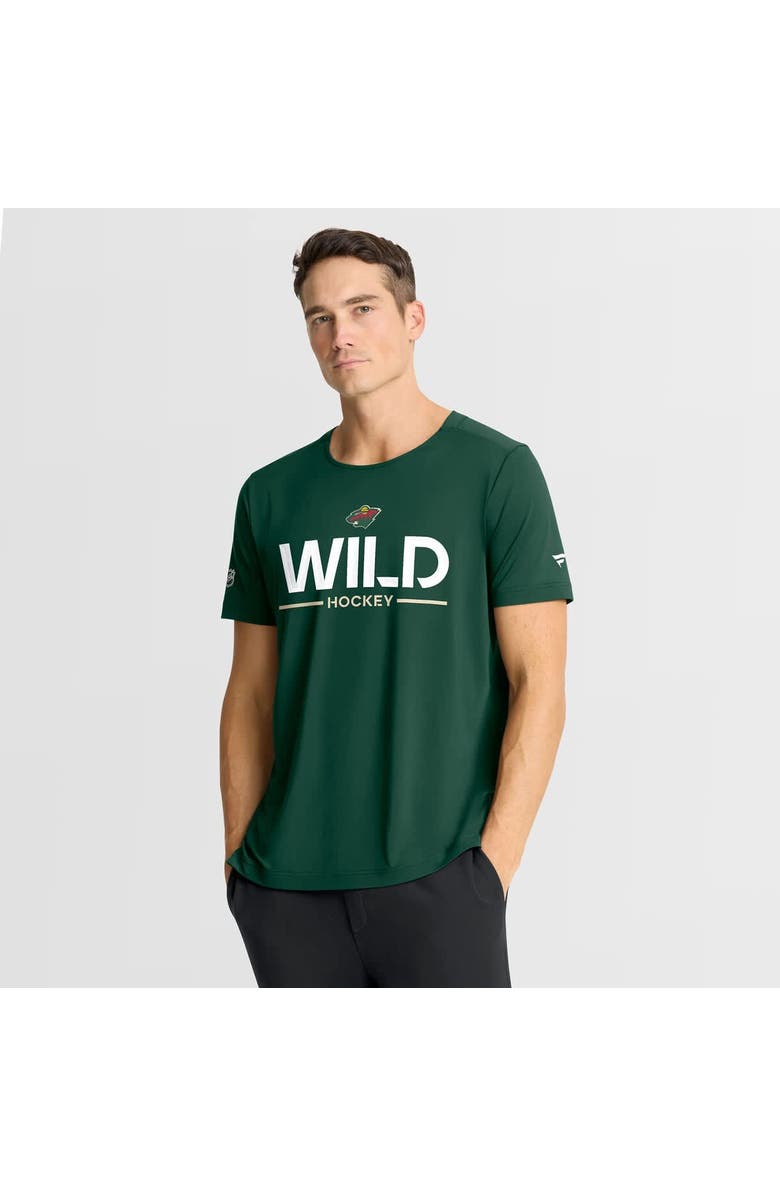 FANATICS Men's Fanatics Green Minnesota Wild Authentic Pro Rink Tech T-Shirt, Main, color, Green