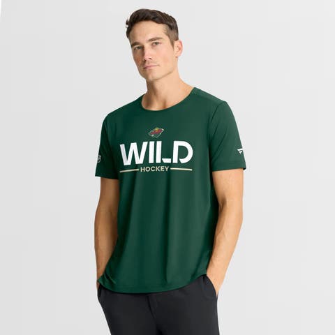 Men's Fanatics Green Minnesota Wild Authentic Pro Rink Tech T-Shirt