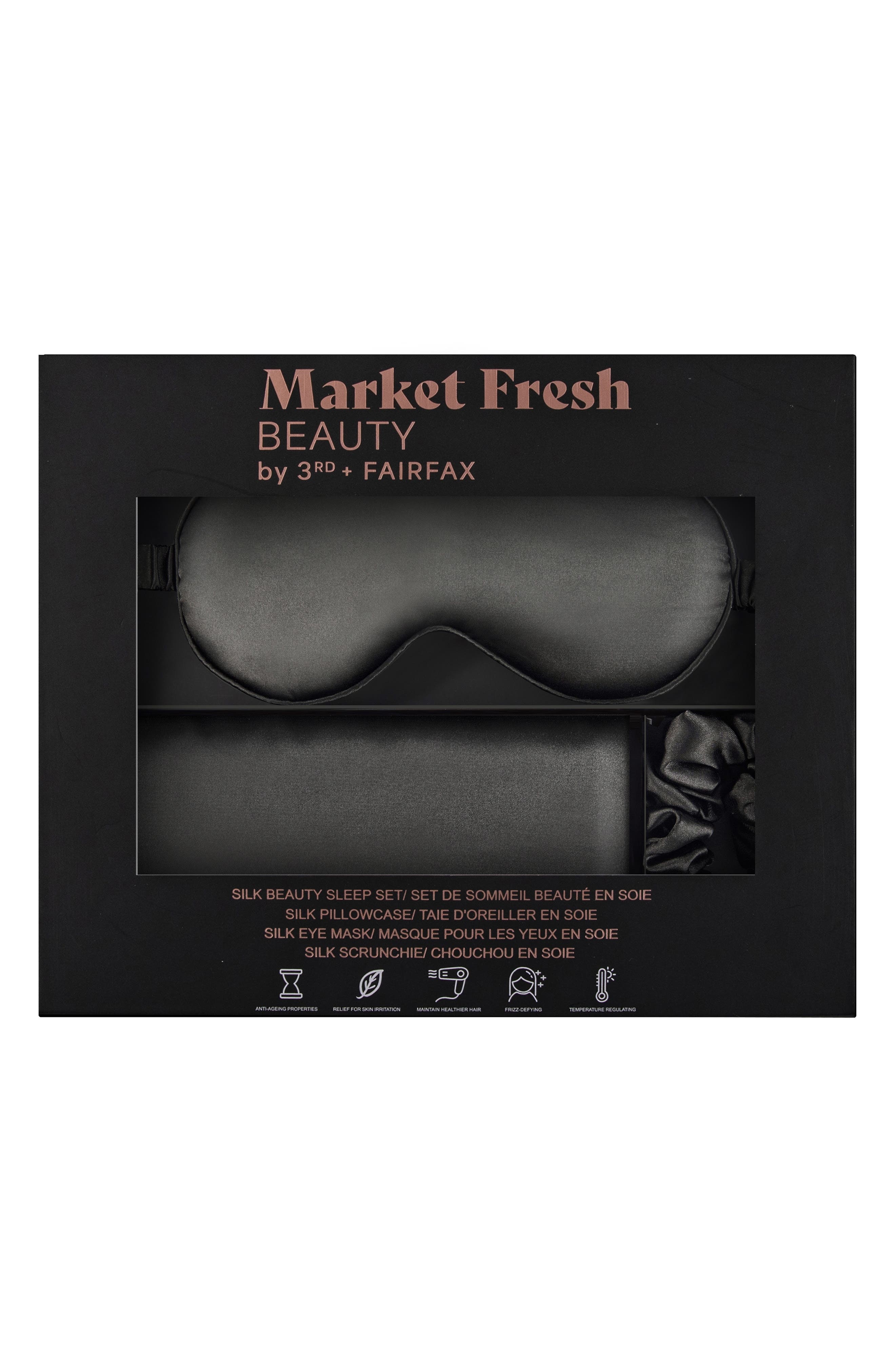 Market Fresh Beauty Silk Sleep Mask, Pillowcase & Scrunchie Set (Women ...