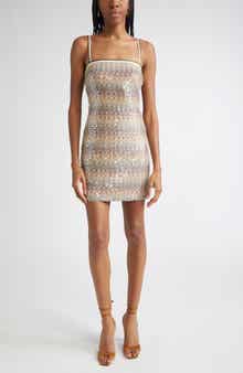 Ivana Sequin Chevron Minidress