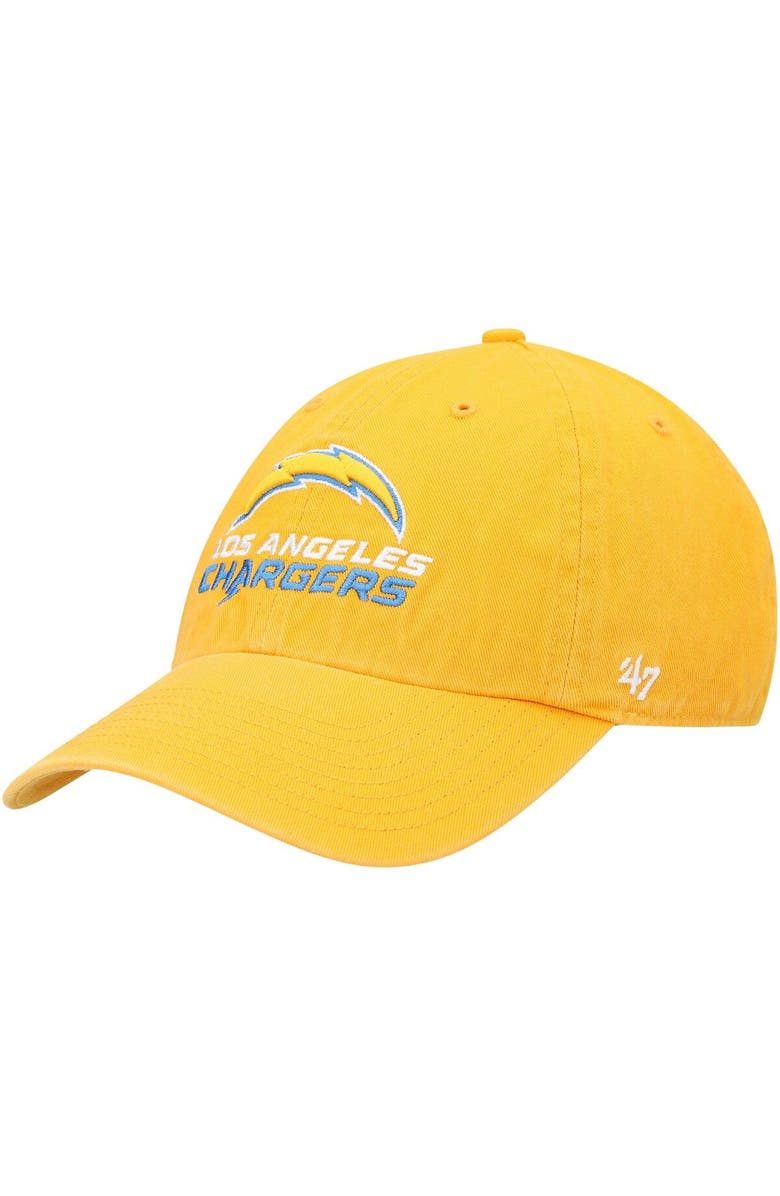 '47 Men's '47 Gold Los Angeles Chargers Secondary Clean Up Adjustable Hat, Main, color,