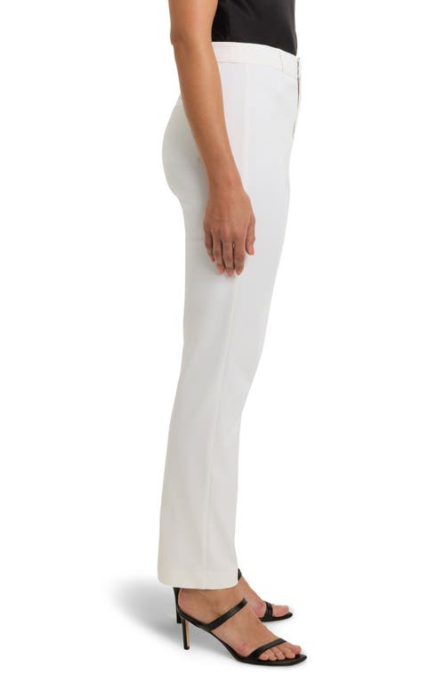Nic + Zoe Nic+zoe Cotton Bi Stretch Copley Straight Leg Pants In Paper White