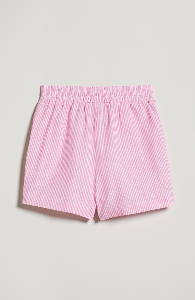 Nordstrom Kids' Linen & Cotton Shorts, Alternate, color, Pink Boss Nova Stripe