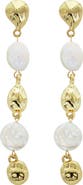 Panacea Faux Pearl Linear Earrings