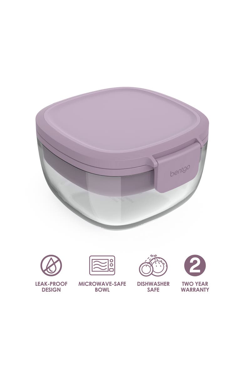 All-in-One Glass Salad Container, Alternate, color, LAVENDAR