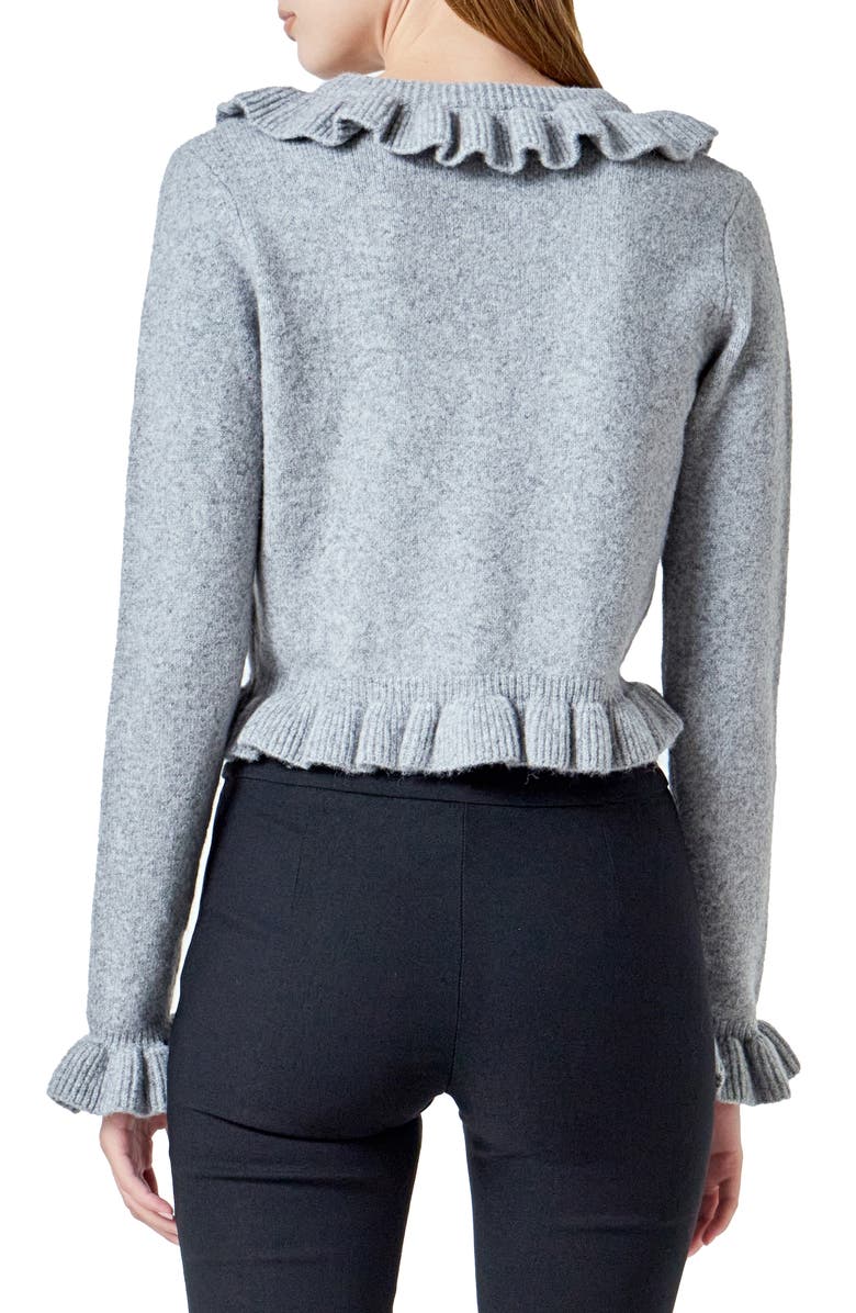 Endless Rose Ruffle Crop Cardigan, Alternate, color, 