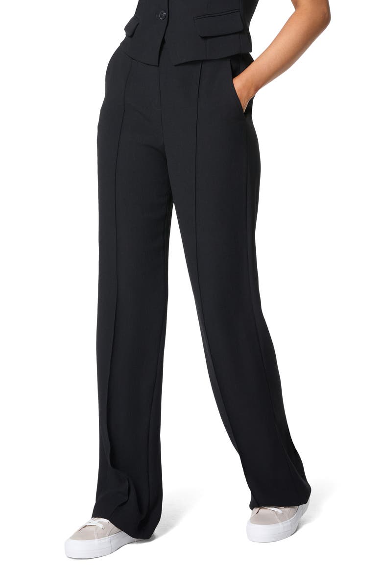 Crepe Straight Leg Pants, Main, color, CLASSIC BLACK