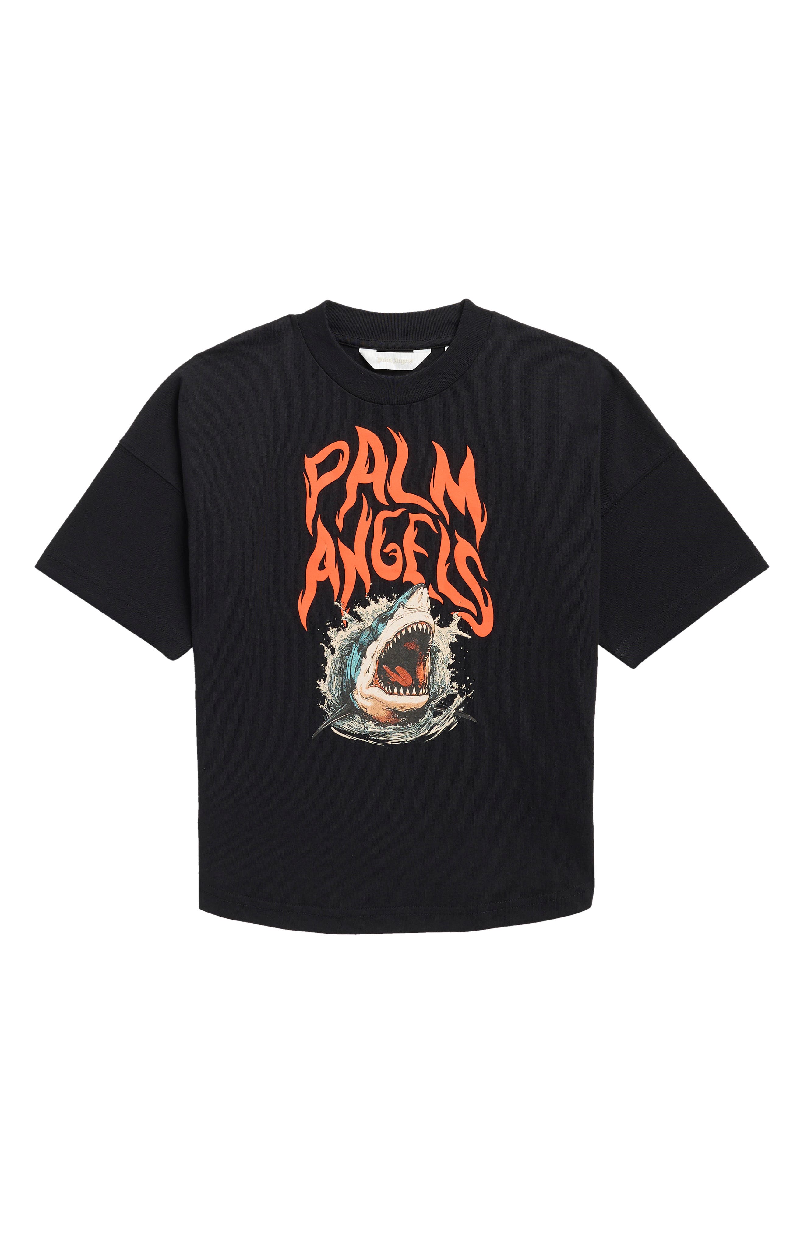 Kids' Flames Shark Graphic Oversized T-Shirt
