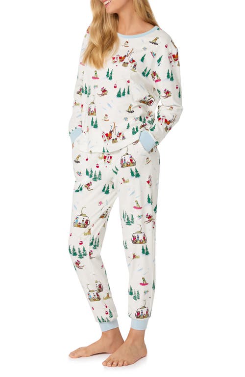 Bedhead Pajamas Holiday Print Stretch Organic Cotton Pajamas In Multi