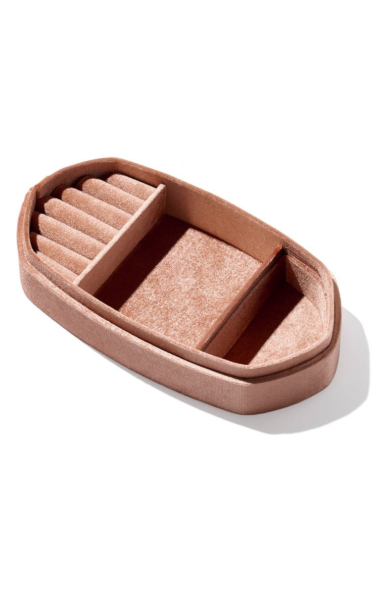 Kendra Scott Danielle Velvet Medium Jewelry Case, Alternate, color, Terracotta