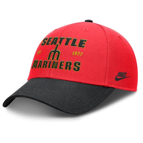 Men's Nike Crimson/Black Seattle Mariners Neon 90s Rise Adjustable Hat