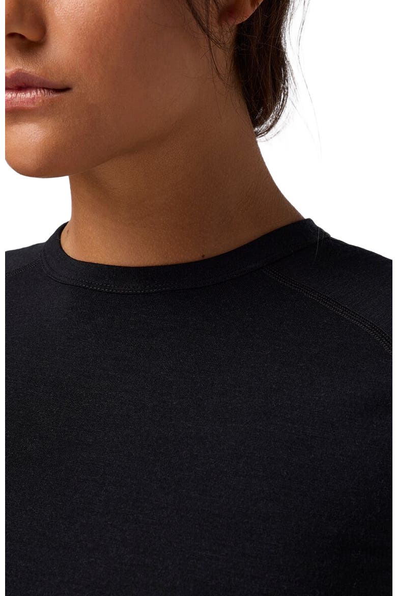 Cedars Rws Merino Lt-Wt Baselayer Crew Top - Women's, Alternate, color, Black
