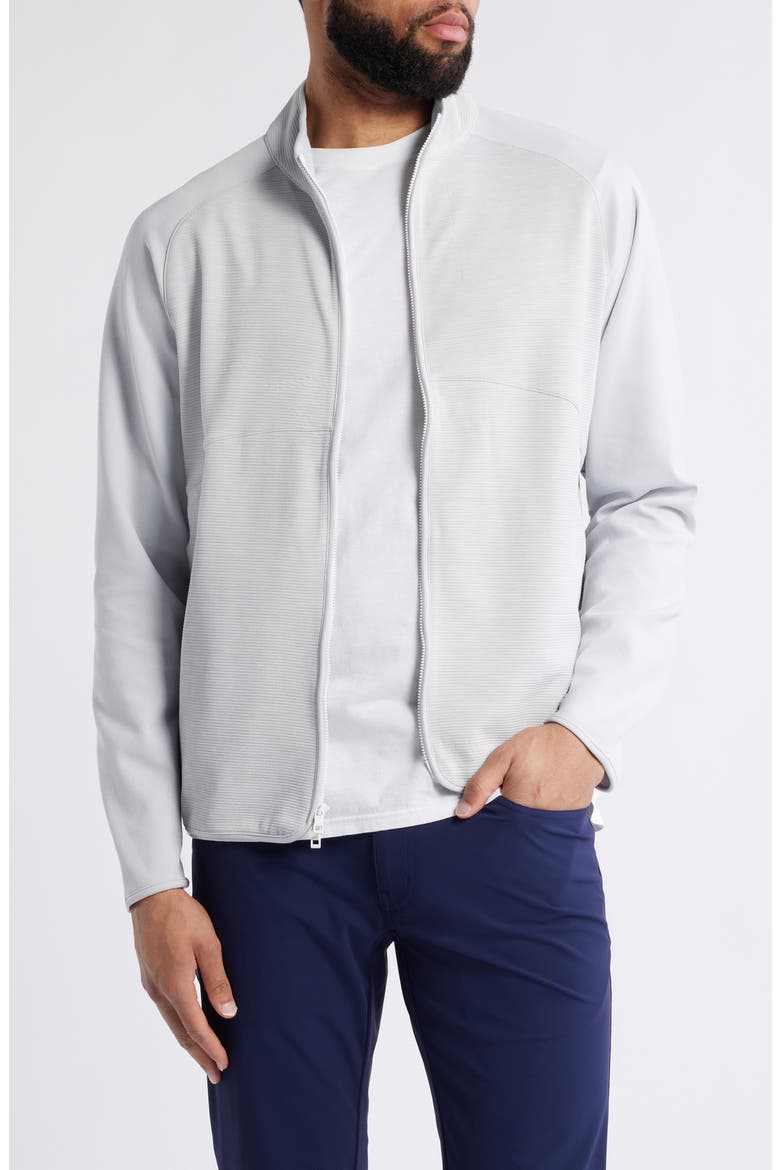 Vista Hybrid Performance Zip Jacket, Main, color, BRITISH GREY